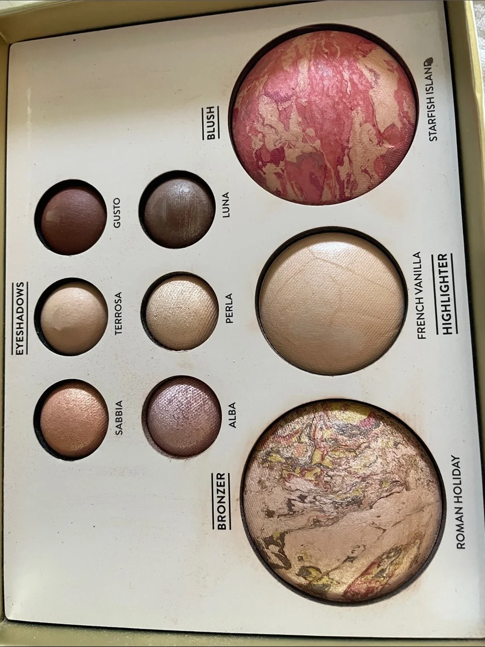 Mineral make up eyeshadow bronzer highlighter blush